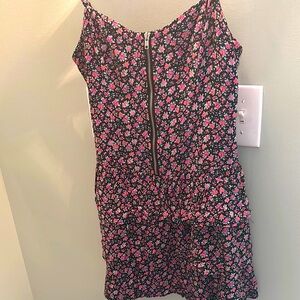 Jay Jays Pink Floral Layered Bottom Mini Dress Summer Women’s Size 12 Large L